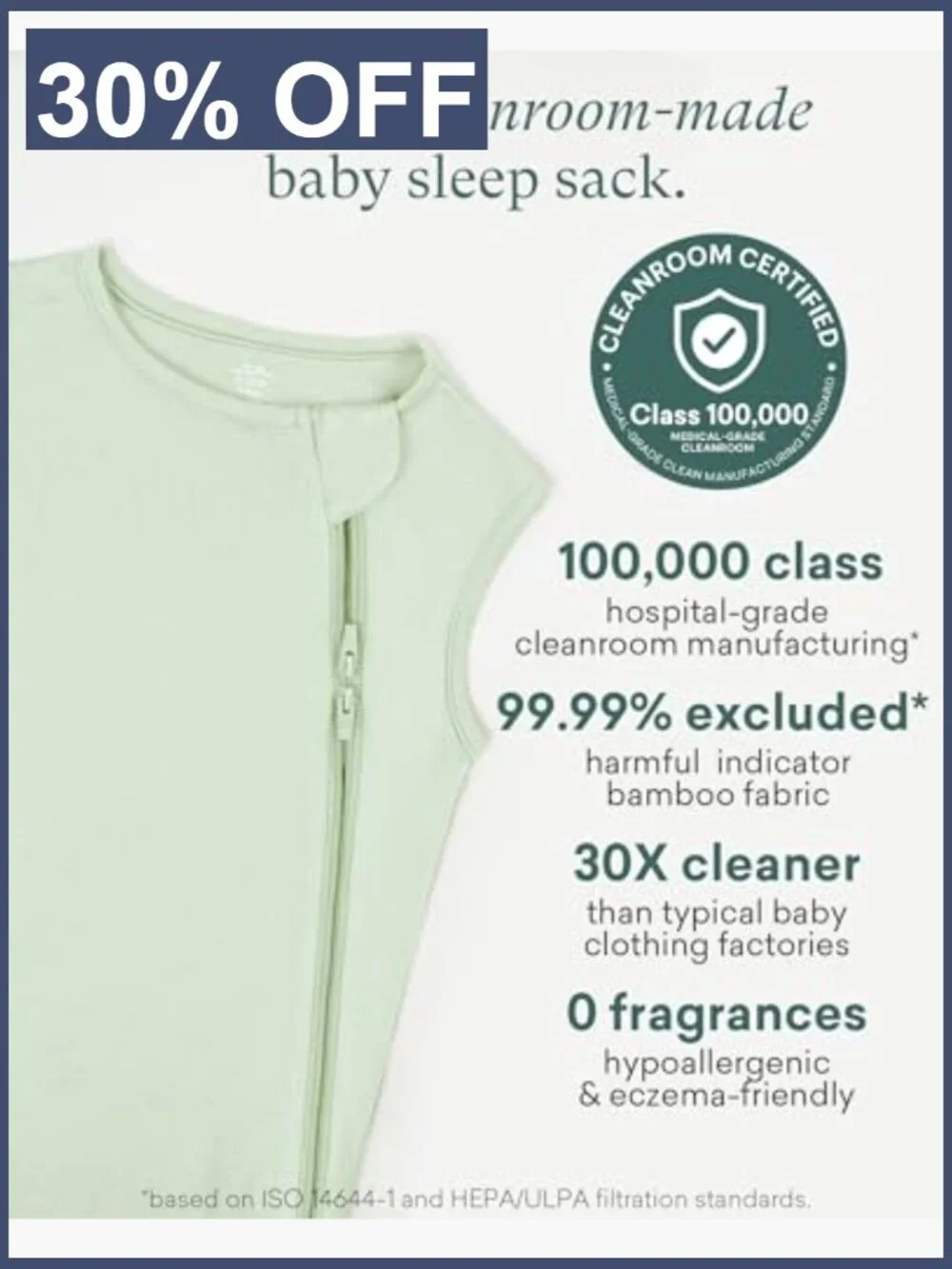 Bamboo Viscose Baby Sleep Sack 0.5 TOG Wearable Blanket